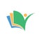 Book logo design icon vector
