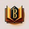 Book logo design template. Initial letter B in a book shape