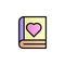 Book, love color gradient vector icon