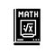book math science education glyph icon vector illustration
