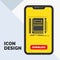 Book, notebook, notepad, pocket, sketching Glyph Icon in Mobile for Download Page. Yellow Background