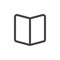 Book open line simple icon, outline vector sign