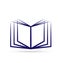 Book opening, education vector icon logo