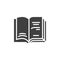 Book pages text vector icon