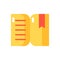Book reader app vector flat color icon