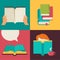 Book and reading concept vector design