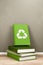 Book with Recycle Symbol in the Room