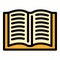 Book scenario icon color outline vector