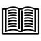 Book scenario icon, outline style