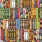 Book. Seamless pattern with books. Book watercolor illustration.