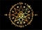 Book Of Shadows Wheel Of The Year Modern Paganism Wicca. Wiccan calendar and holidays. Compass with in the middle Triquetra symbol