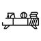 Book shelf furniture icon, outline style