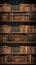 Book shelves with antique books. Library or bookshop