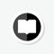 Book sign icon in circle. Open book symbol. Circle button