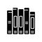 Book spine vector icon. Solid design.