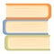 Book stack icon cartoon vector. Pile school