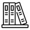 Book stack icon outline vector. Homework help