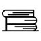 Book stack icon outline vector. Library pile