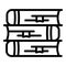 Book stack read icon outline vector. Student club