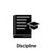 book, student cap, discipline icon. One of business collection icons for websites, web design, mobile app