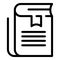 Book syllabus icon, outline style