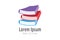 Book template logo icon. Back to school. Education