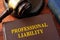 Book with title professional liability.