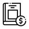 Book value icon vector outline illustration