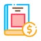 Book value icon vector outline illustration