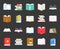 Book in various icon, back to school theme in flat design vector