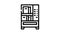 book vending machine line icon animation