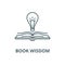 Book wisdom vector line icon, linear concept, outline sign, symbol