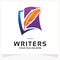 Book Writer Logo Design Template Inspiration