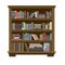 Bookcase with books and records