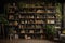 bookcase filled with books and plants for a cozy and serene atmosphere