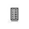 Bookcase furniture vector icon