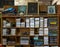 Bookcase with holy books in the center of the prayer hall of the mosque. Makam al-Nabi Sain Mosque. Nazareth. Israel.