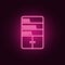 bookcase icon. Elements of Books and magazines in neon style icons. Simple icon for websites, web design, mobile app, info