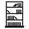 Bookcase Icon with Glyph style. Vector EPS10 Illustration