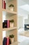 Bookcase in modern interior