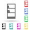 bookcase multi color style icon. Simple glyph, flat vector of furniture icons for ui and ux, website or mobile application