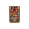 Bookcase vector icon, shelf with books in library