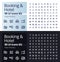 Booking and hotel pixel perfect linear ui icons kit for dark, light mode