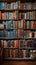 Bookish charm organized shelves with a variety of books