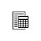 Bookkeeping Report and Calculator, Accounting Financial Flat Vector Icon