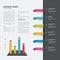 Booklet page. Magazine layout for infographics.