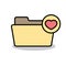 Bookmark bookmarks favourite favourites folder heart like icon