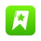 Bookmark browser icon green vector