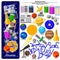 Bookmark creation kit on the astronomy school theme.