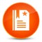 Bookmark icon elegant orange round button